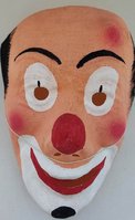 Clown-Maske (Leinen bemalt) luftdurchlässig
