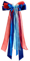 Schultütenschleife blau/rot  ca. 23 x 50cm   (3)