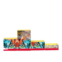 Stifteköcher Sets Graffiti   8x8x2- 12cm 4 verschiedene Größen, Anordnung durch Magnete beliebig möglich, Pappe faltbar (10)