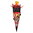Feuerdrache-Bastelset Schultüte(n) 68cm mit Moosgummiteilen eckig, Rot(h)-Spitze, Kreppverschluss (10)