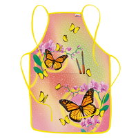 Kinderschürze(n) Schmetterling ca. 40x60cm zum Malen und Basteln, 100% Polyester  (10)